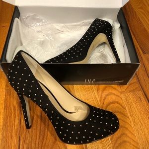 Inc. Black studded suede Pumps size 7.5